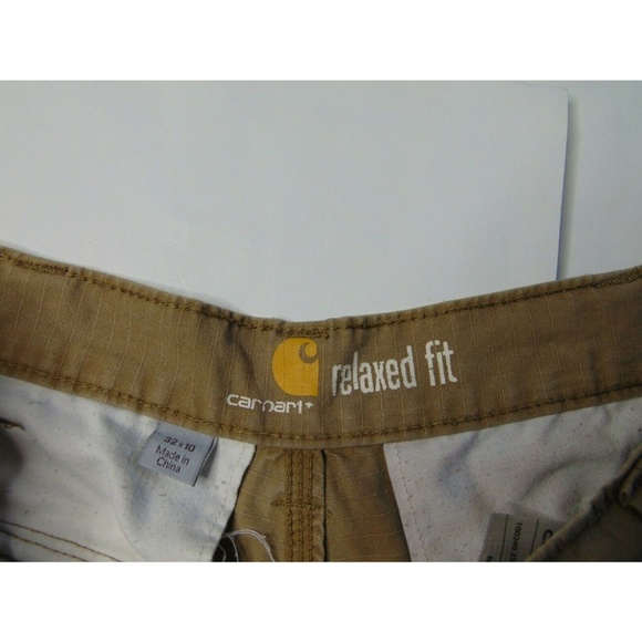 Carhartt 32 x 10 Relaxed Fit Khaki Shorts Brown - Picture 5 of 5